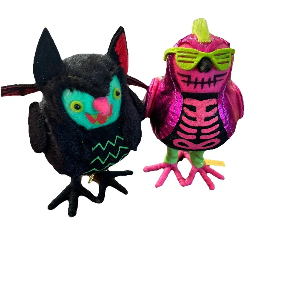 Target 2024 Hyde &‎ EEK! Featherly Friends Halloween Fabric Birds SET OF 7